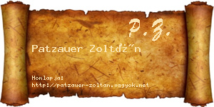 Patzauer Zoltán névjegykártya