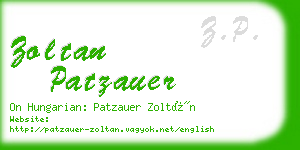 zoltan patzauer business card